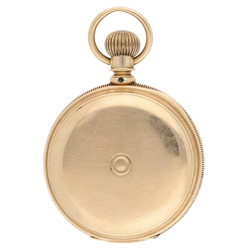 610 - Illinois Watch Co. 14ct lever set hunter pocket watch, serial no. 1043676, circa 1891, signed moveme... 