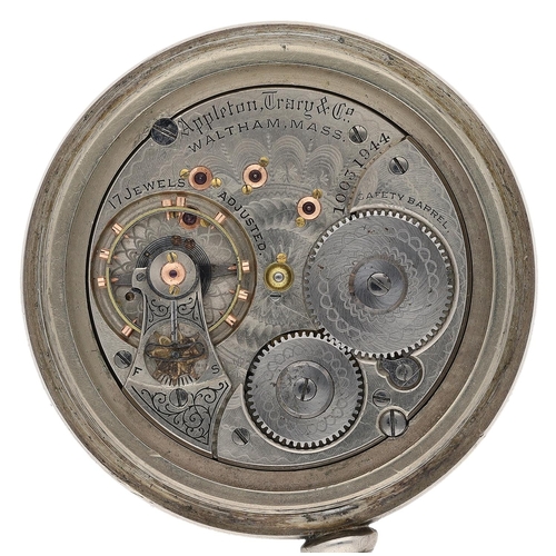 619 - American Waltham 'Appleton Tracy & Co.' lever set pocket watch for repair, serial no. 10031944, ... 