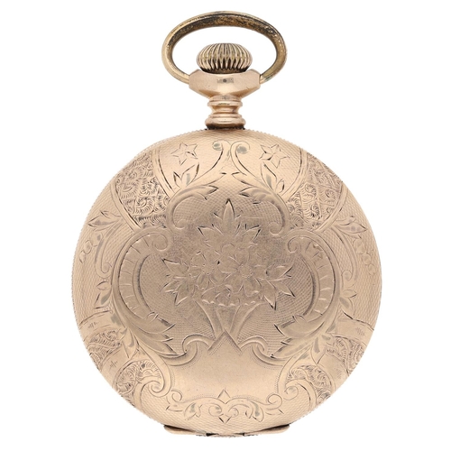 623 - American Waltham 'P.S. Bartlett' gold plated lever set hunter pocket watch, serial no. 3640140, circ... 