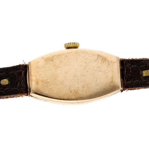 234 - Omega 9ct rectangular wire-lug lady's wristwatch, import hallmarks Edinburgh 1931, serial no. 7735xx... 