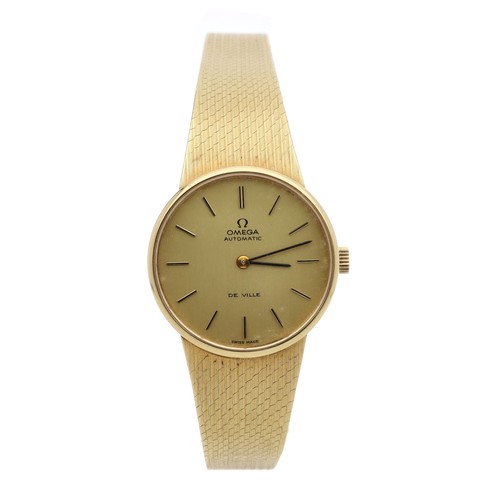 235 - Omega De Ville 18ct automatic lady's bracelet watch, case no. 551 7281, serial no. 39163xxx, circa 1... 