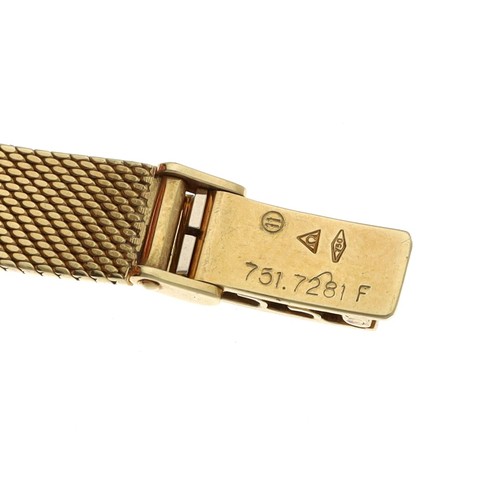 235 - Omega De Ville 18ct automatic lady's bracelet watch, case no. 551 7281, serial no. 39163xxx, circa 1... 