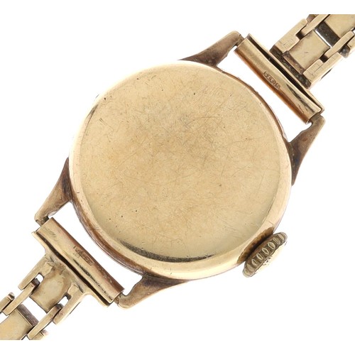 242 - Omega 9ct lady's wristwatch, reference no. 77810, serial no. 15667xxx, Birmingham 1958, circular sil... 