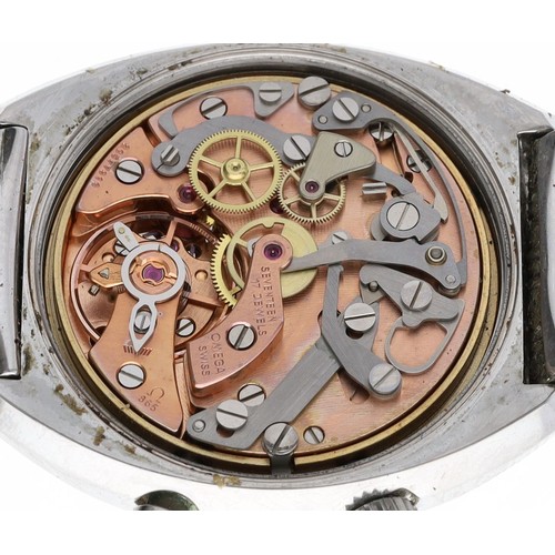 243 - Omega Genéve Chronostop 'Driver' 'flyback' stainless steel gentleman's wristwatch, reference no. 145... 