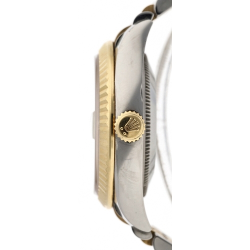 278 - Rolex Oyster Perpetual Datejust 31 midsize gold and stainless steel wristwatch, reference no. 278273... 