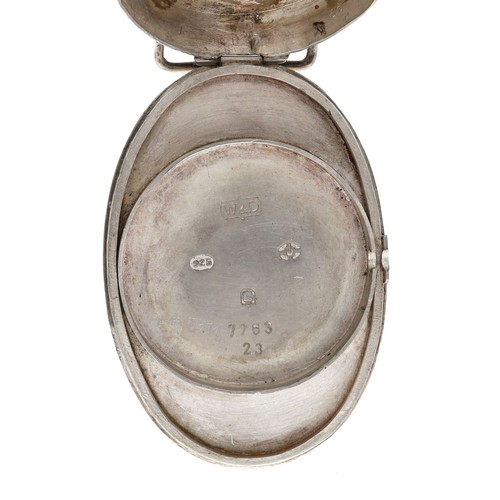 267 - Rolex WWI period silver oval wire-lug gentleman's wristwatch, import hallmarks London 1918, case no.... 
