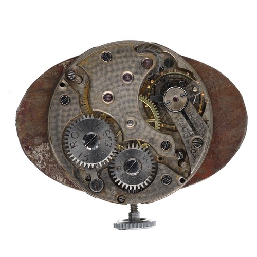 267 - Rolex WWI period silver oval wire-lug gentleman's wristwatch, import hallmarks London 1918, case no.... 