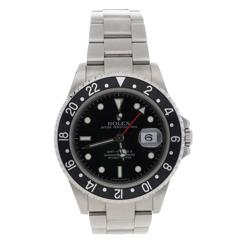270 - Rolex Oyster Perpetual Date GMT-Master II stainless steel gentleman's wristwatch, reference no. 1671... 