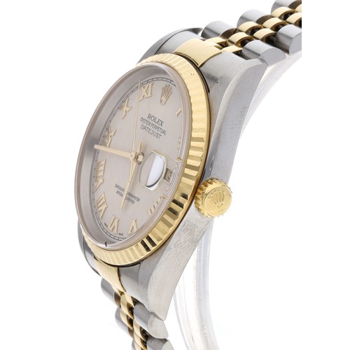 272 - Rolex Oyster Perpetual Datejust stainless steel and gold gentleman's wristwatch, reference no. 16233... 