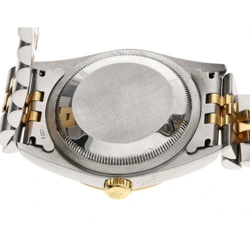 272 - Rolex Oyster Perpetual Datejust stainless steel and gold gentleman's wristwatch, reference no. 16233... 