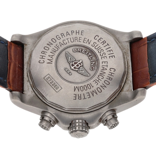295 - Breitling Chrono Avenger M1 Chronograph titanium gentleman's wristwatch, reference no. E73360, seria... 