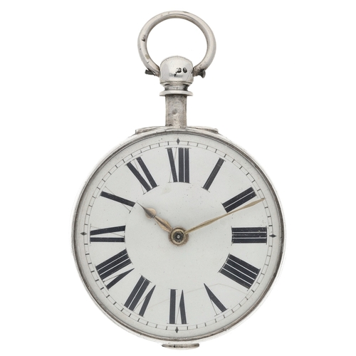 640 - John Howle, East Grimstead - 19th century silver pair cased verge pocket watch, London 1857, signed ... 