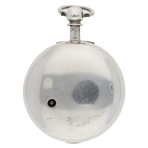640 - John Howle, East Grimstead - 19th century silver pair cased verge pocket watch, London 1857, signed ... 