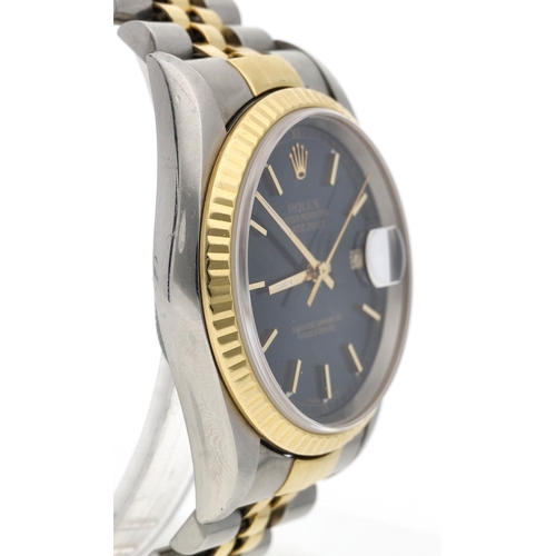 261 - Rolex Oyster Perpetual Datejust gold and stainless steel wristwatch, reference no. 16233, serial no.... 