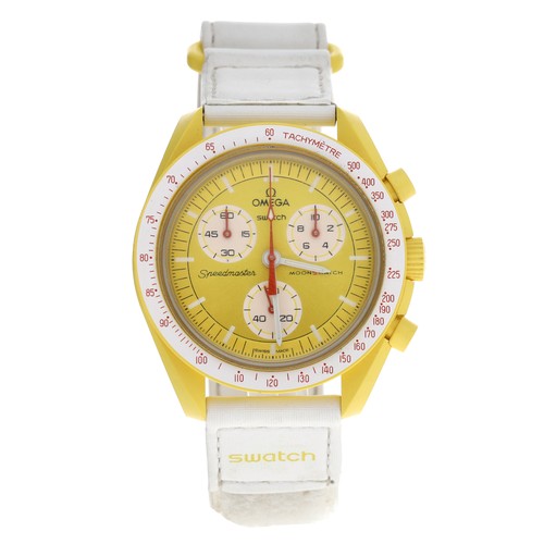 258 - Omega X Swatch Speedmaster MoonSwatch Collection 'Mission To The Sun' Chronograph bioceramic gentlem... 