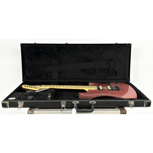 194 - 2023 Friedman NoHo AOMMTB-JOF-PY01-C electric guitar, made in USA; Body: pink sparkle finish; Neck: ... 
