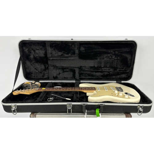 207 - 2012 Fender Standard Stratocaster left-handed electric guitar, made in Mexico; Body: Arctic white fi... 