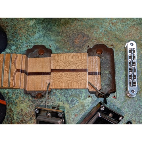 188 - Scott Walker Special Custom left-handed electric guitar, made in USA; Body: Mahogany with textured o... 