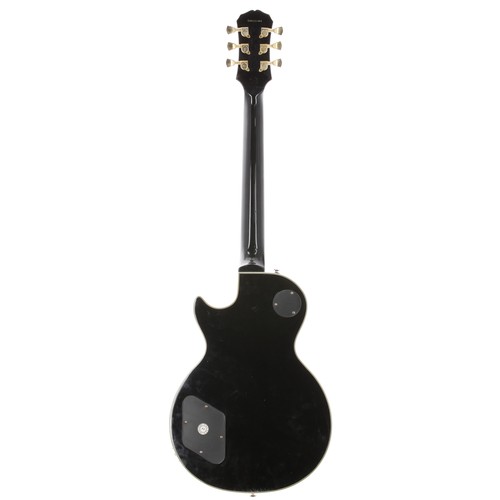 183 - 2000 Epiphone Les Paul Custom electric guitar, made in Korea; Body: black finish, various light impr... 