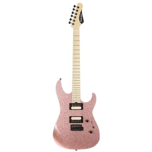 194 - 2023 Friedman NoHo AOMMTB-JOF-PY01-C electric guitar, made in USA; Body: pink sparkle finish; Neck: ... 