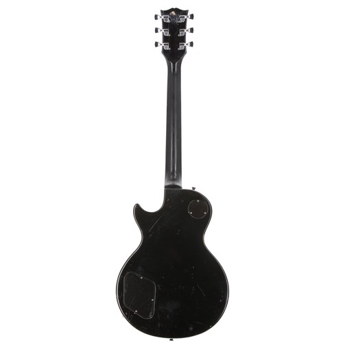 189 - 1977 Gibson Les Paul Pro P90 electric guitar, made in USA; Body: ebony finish, various scratches and... 