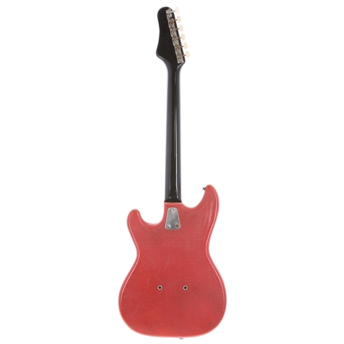 261 - 1960s Futurama II Deluxe electric guitar, made in Sweden; Body: red finish vinyl back and red Perspe... 