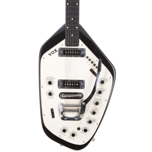 267 - 1966 Vox Guitar Organ, made in England; Body: black finish, a few minor imperfections otherwise very... 