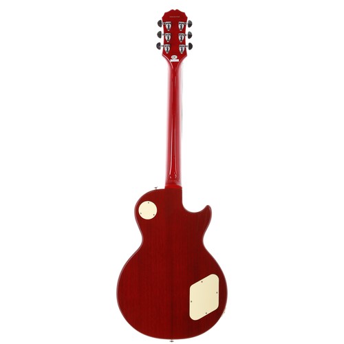 208 - 2004 Epiphone Les Paul Standard left-handed electric guitar, made in Korea; Body: cherry sunburst fi... 