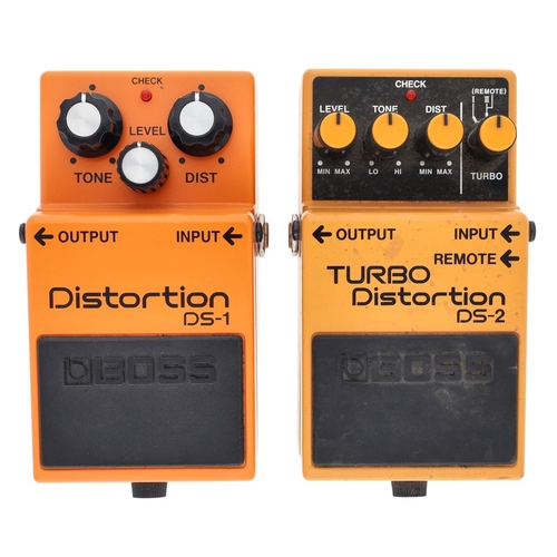 1278 - Boss DS-2 Turbo Distortion guitar pedal; together with a Boss DS-1 Distortion guitar pedal (2)*Pleas... 