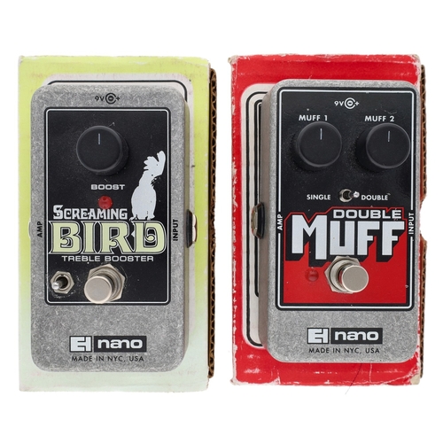 1312 - Electro-Harmonix Nano Double Muff guitar pedal, boxed; together with an Electro-Harmonix Nano Scream... 