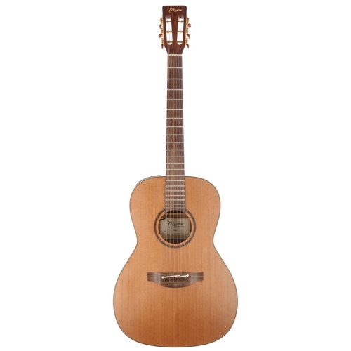 210 - 2019 Takamine P3NY electro-acoustic guitar, made in Japan; Back and sides: sapele; Top: cedar; Neck:... 