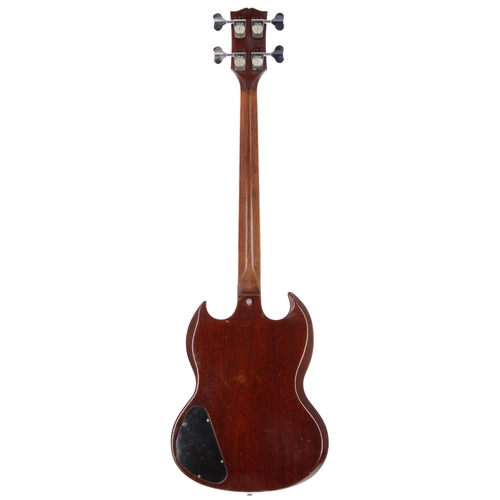 225 - Gibson EB-3 fretless conversion bass guitar, circa 1967; Body: cherry finish, refinish to front, bac... 