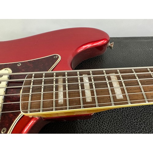 1967 Fender Bass VI six string bass guitar, made in USA; Body: candy ...