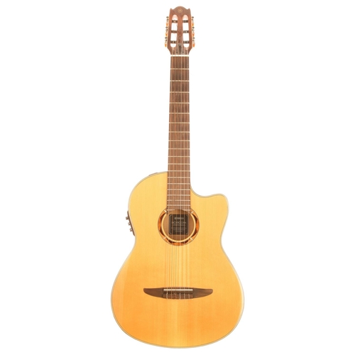 234 - Yamaha NCX900FM nylon string electro-acoustic guitar, made in China; Back and sides: natural maple; ... 