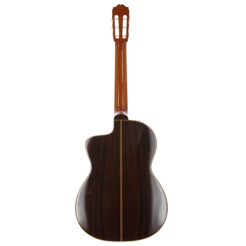 237 - 1983 Takamine EC132SC electro-acoustic nylon string guitar, made in Japan; Back and sides: Indian ro... 