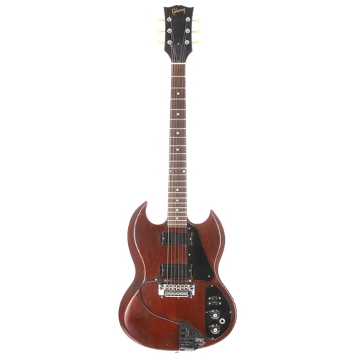 239 - 1972 Gibson SG II electric guitar, made in USA; Body: cherry finish, various dings and marks through... 