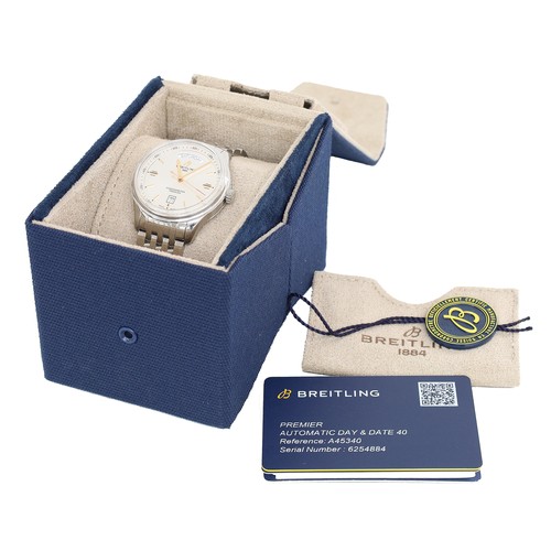 32 - Breitling Premier Chronometer Day Date 40 automatic stainless steel gentleman's wristwatch, referenc... 