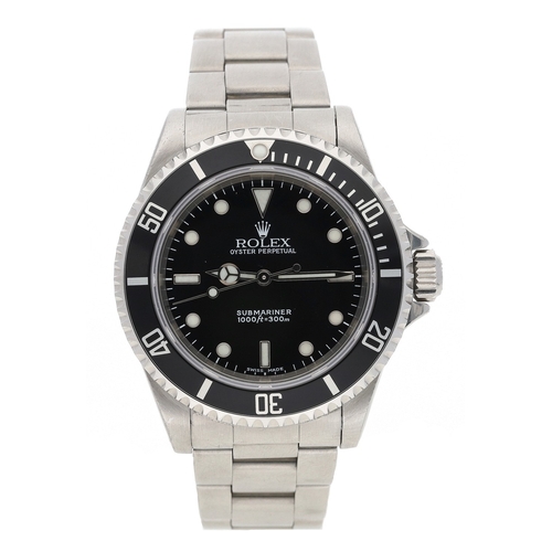 RECENTLY ROLEX SERVICED AND UNDER GUARANTEE UNTIL 10.2027 - Rolex Oyster Perpetual Submariner stainless steel gentleman's wristwatch,