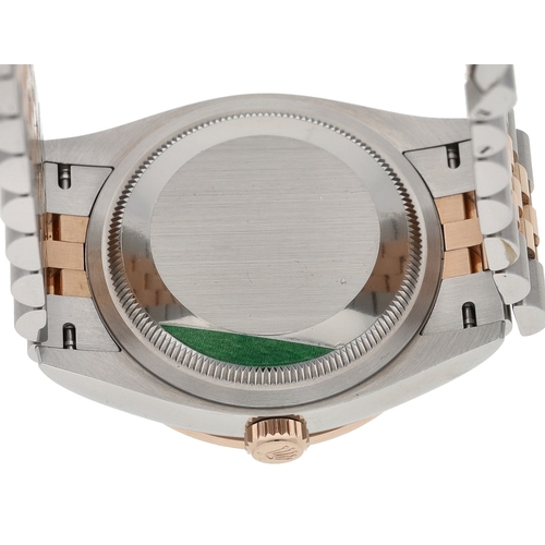 18 - Rolex Oyster Perpetual Datejust 36 Everose and stainless steel gentleman's wristwatch, reference no.... 