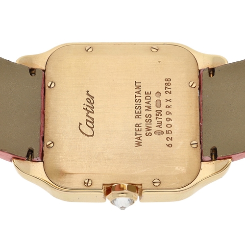 21 - Cartier Santos Dumont 18ct and diamond set lady's wristwatch, reference no. 2788, serial no. 62509xx... 