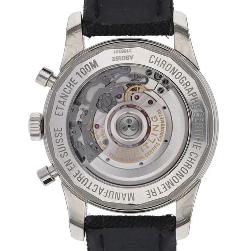 33 - Breitling Transocean Chronograph automatic stainless steel gentleman's wristwatch, reference no. AB0... 