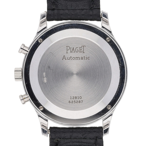 52 - Piaget 18ct white gold Chronograph automatic gentleman's wristwatch, reference no. 12810, serial no.... 