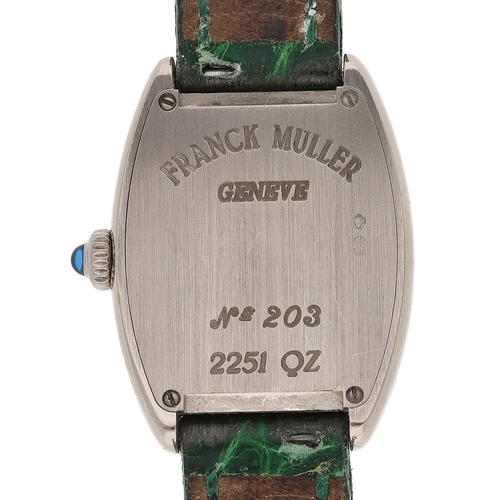 56 - Franck Muller Cintree Curvex 18ct white gold lady's wristwatch, reference no. 2251 QZ, serial no. 20... 