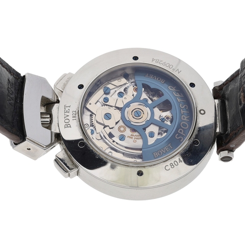 59 - Bovet Sportster Chronograph automatic stainless gentleman's wristwatch, reference no. C804, serial n... 