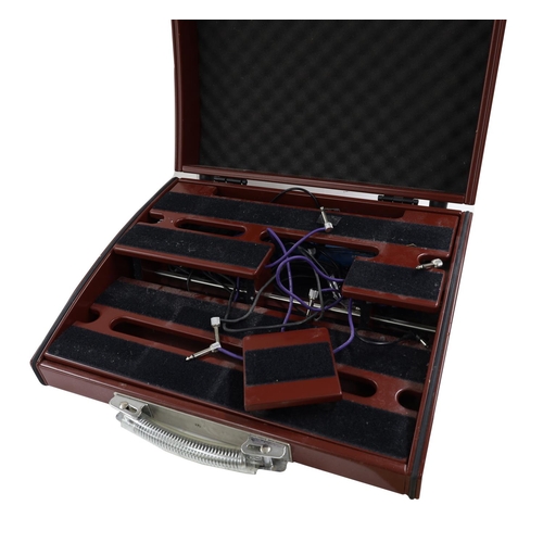 1477 - Schmidt Array two tier pedal board fitted with two Strymon Oiai R30 power units, the board fitted wi... 