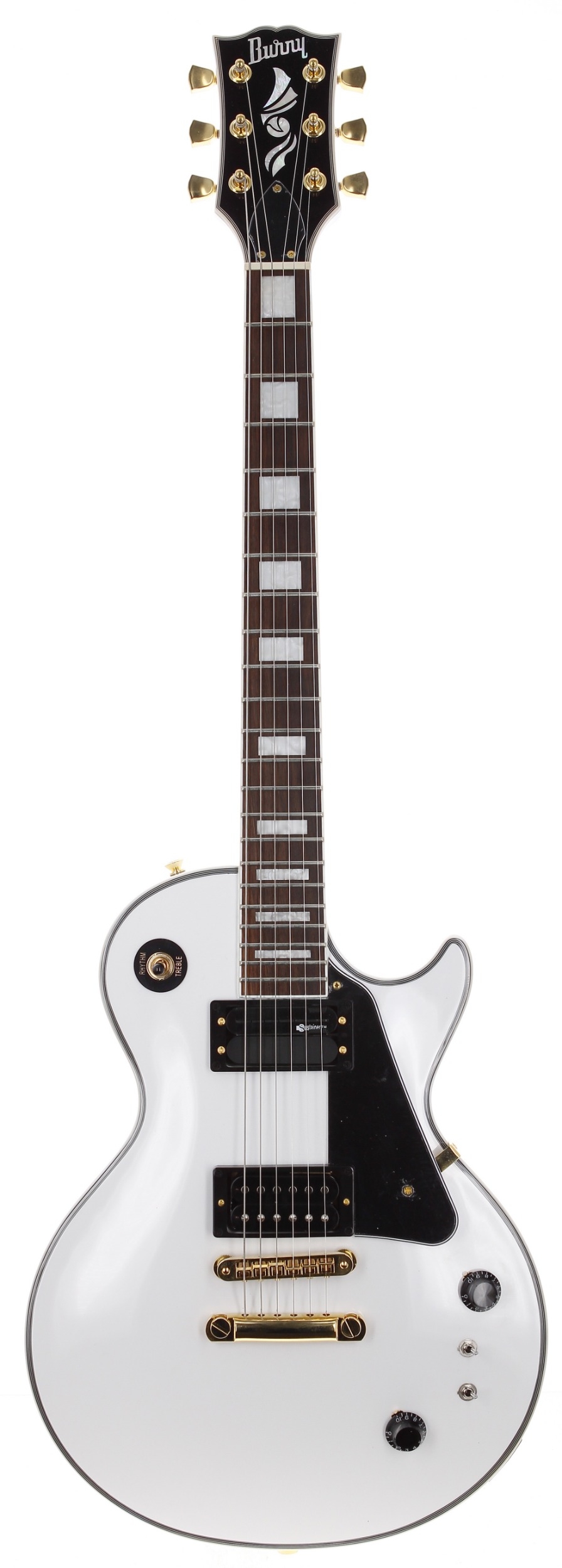 2023 Burny RLC-95 electric guitar, made in China; Body: white finish ...