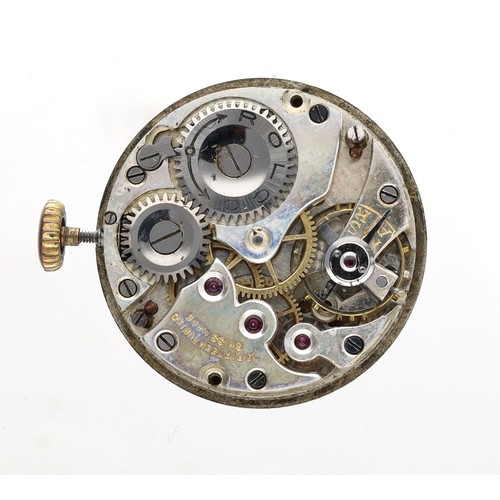 7 - Rolco (Rolex) 9ct cushion cased wire-lug gentleman's wristwatch, import hallmarks Glasgow 1927, silv... 