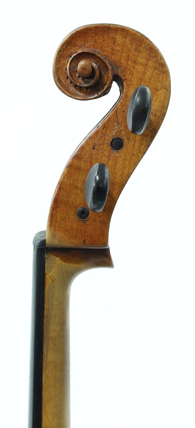 Interesting 19th century English small viola by and inscribed in ink to ...
