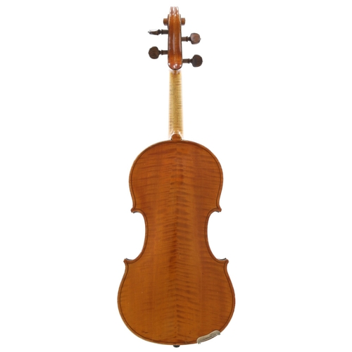 Good French violin labelled Modele de Nicolas Aldric, Pere