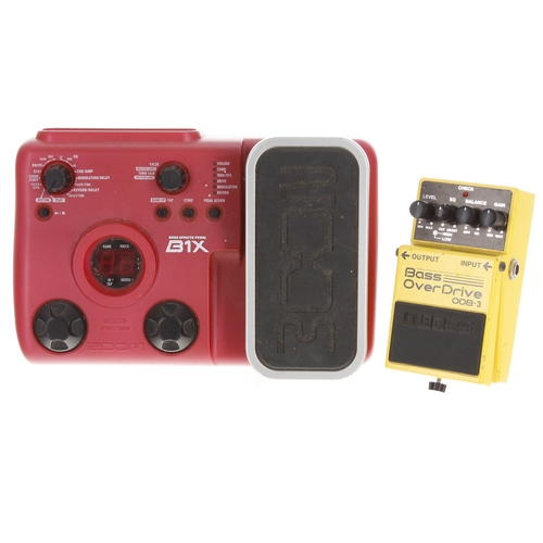1483 - Boss ODB-3 Bass Overdrive guitar pedal; together with a Zoom B1X multi-effects guitar pedal (2)*Plea... 